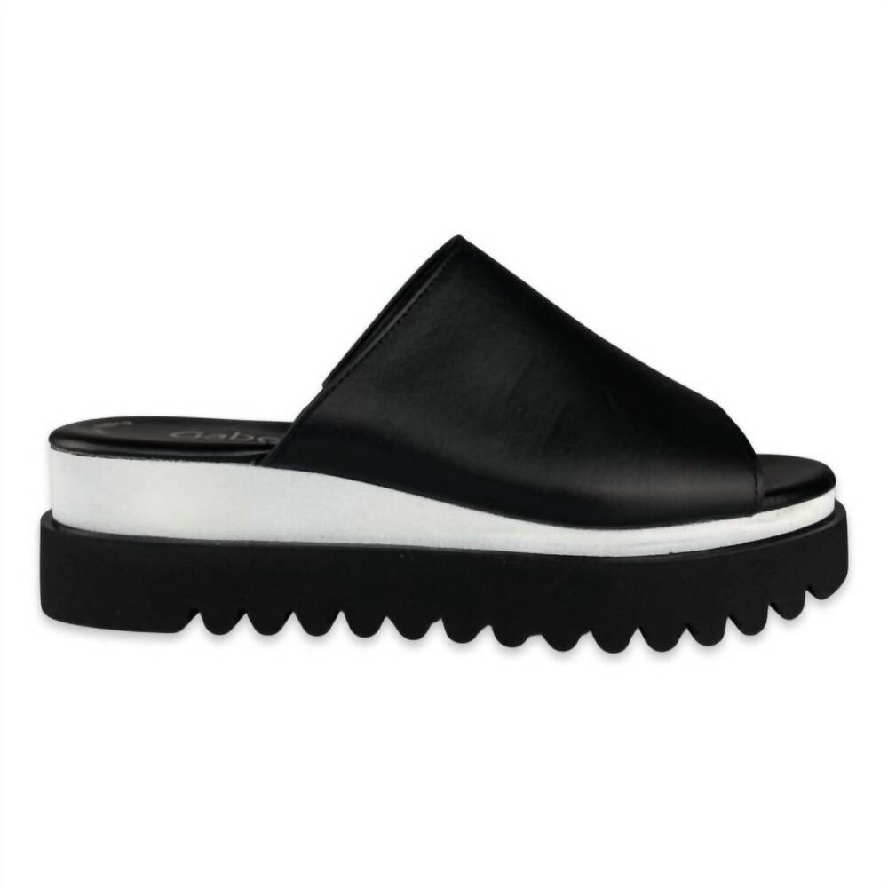 NEW GABOR women's zwart slippers in black slide